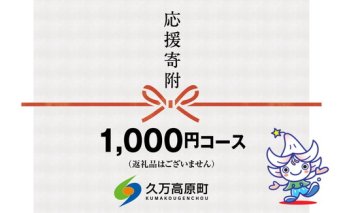 【返礼品なし】久万高原町へのご寄附（1,000円）